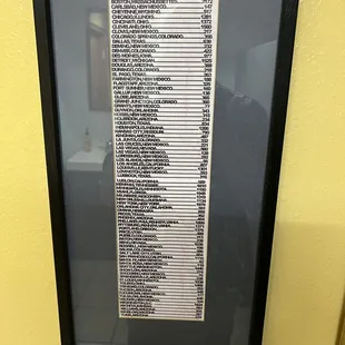 burritos and wraps, menu