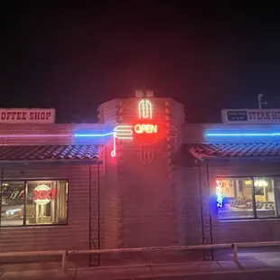 exterior at night