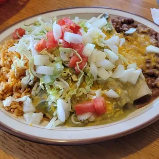 Green Chili Beef Enchiladas