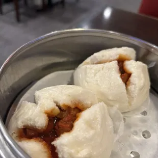 Sweet and savory BBQ pork Bao made to order...must try.