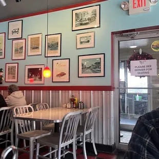 the dining area of the restaurant