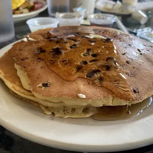 a stack of pancakes on a plate