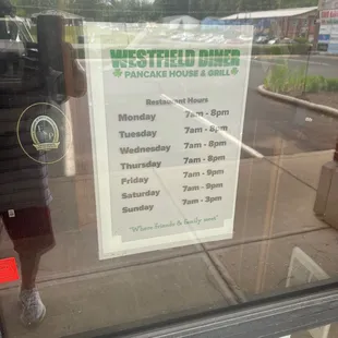 Not so correct store hours.
