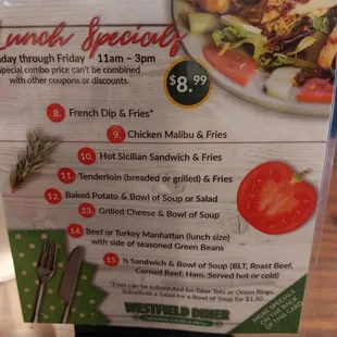 They have lots of lunch specials