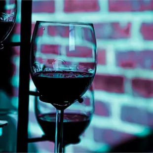 two glasses of wine on a table