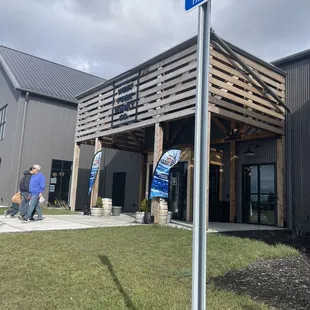 a man walking past a store