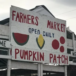 Sign at the market