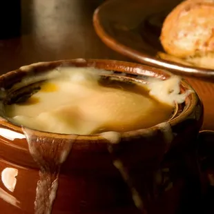 crock of onion soup