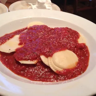 The cheese ravioli