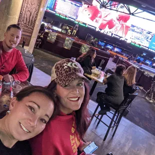 We sat at the tables for the Chiefs game.