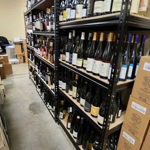 shelves of bottles of wine