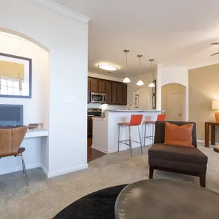 Mirbeau Living Room at Westhaven Luxury Apartments