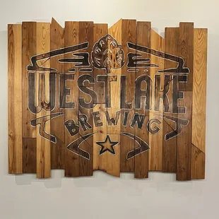 WestLake Brewing sign on the wall.