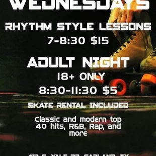 Adult night and lessons