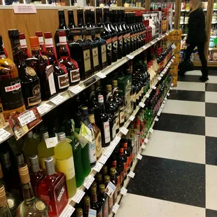 a liquor aisle