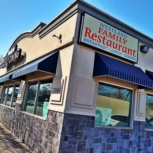 the front of the restaurant