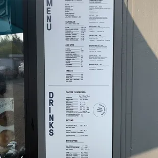 the menu