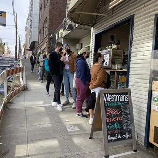 The line outside at 10, it might look small, but we need to understand that there are only 2 people who work there.