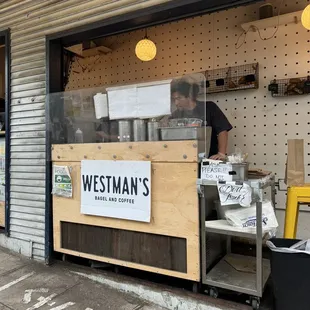 a man working in a store