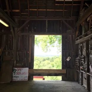 inside of a barn