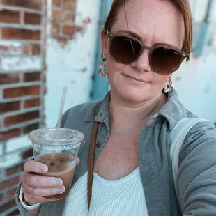 My coffee and me to go walk around downtown