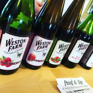 a selection of wines