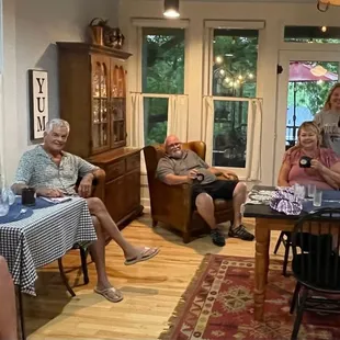Chilling around the kitchen after a fulfilling delicious breakfast