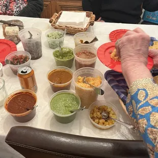 Sauces, queso, pico de gallo
