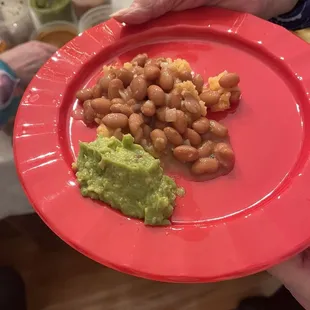 Rice and beans with guacamole