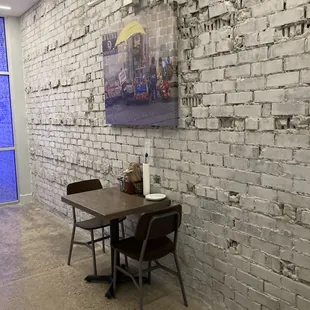 Table for two near the back door