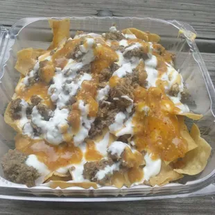 Nachos from one of the carts at the Farmer's Market
