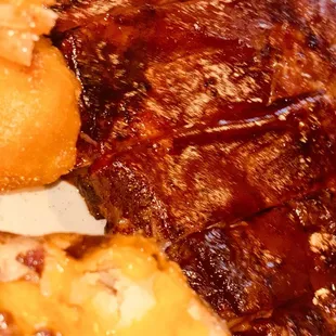 1/3 Ribs, 1/2 BBQ Chicken and 3 Shrimp Combo