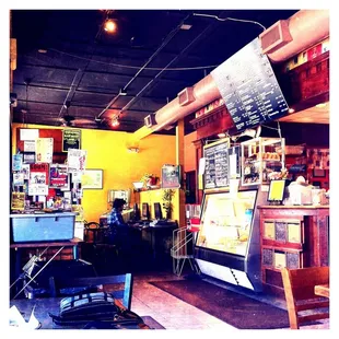 the interior of the cafe