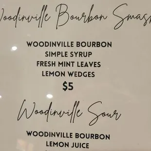 the wine list