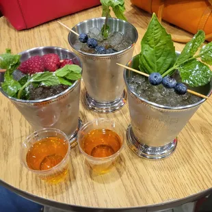a variety of cocktails