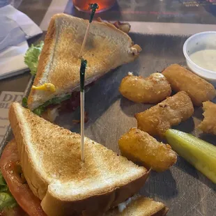 BLT and fried Mac n cheese