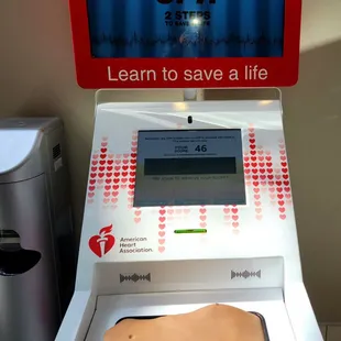 A CPR Practice Station- I have never seen this in a mall. As a Registered Nurse,  I was very impressed