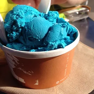 Cotton Candy Ice Cream. Seems to be one of their most popular flavors, especially for kids.
