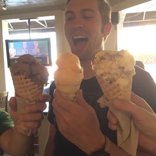 Nom all the ice cream.