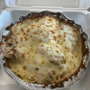 Baked Spaghetti with meatballs