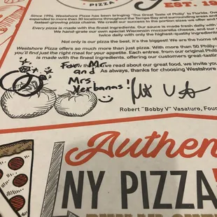 Personal message on box