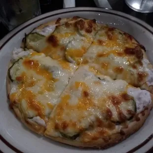 Small pickle wrap pizza