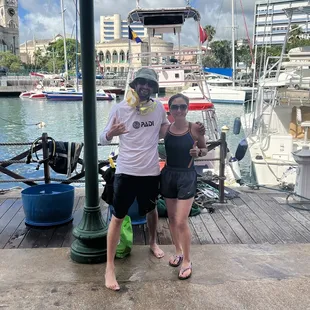 My instructor Max and me  finished my dives for my Open Water Diver license