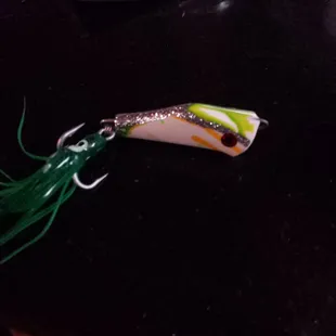 Out bluff lure that I purchase at wesu side dive and tackle