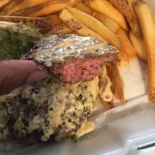 The burger was falling apart. After one bite which made me look inside to find this.