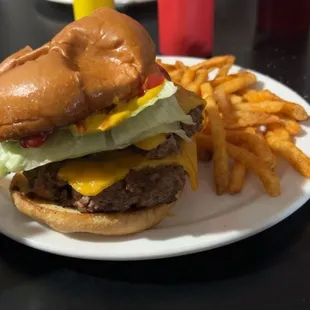 Double Cheeseburger &amp; Seasoned Fries