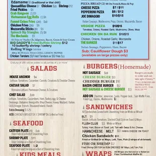 Westside Lanes Bistro Menu