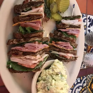 Chubby Club with Potato Salad. Delish!