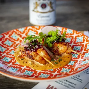 a plate of food on a table