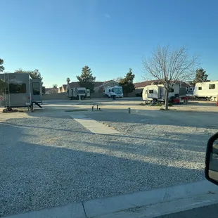 One of the RV spaces in the park. The sidewalk and rocks are a nice addition!